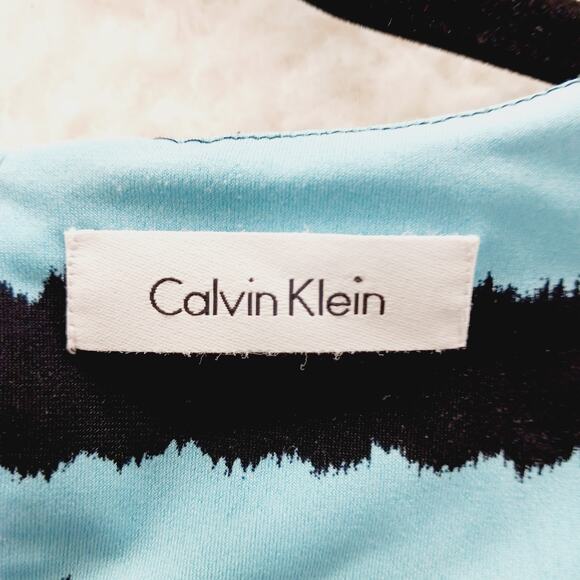 Blouse Size S Blue Yellow Lime Cruise Dopamine Stripe Minimalist Resort Resort - Picture 11 of 11